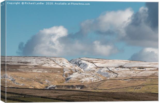 The Coldberry Gutter, Teesdale, in Snow Canvas Print by Richard Laidler