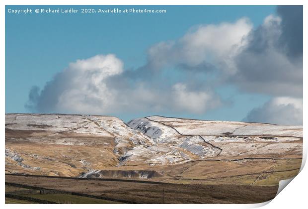 The Coldberry Gutter, Teesdale, in Snow Print by Richard Laidler