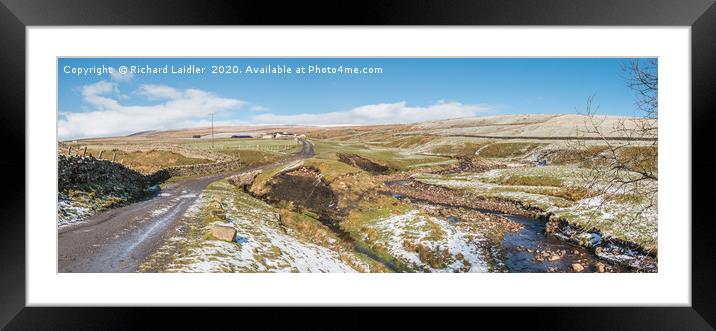 High Beck Head, Upper Teesdale, Winter Panorama Framed Mounted Print by Richard Laidler