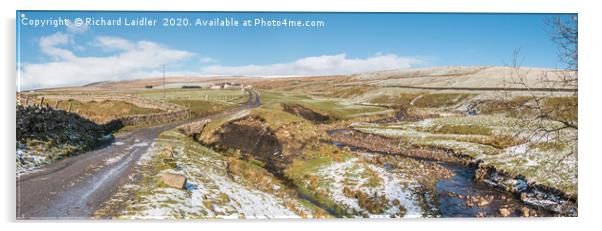 High Beck Head, Upper Teesdale, Winter Panorama Acrylic by Richard Laidler
