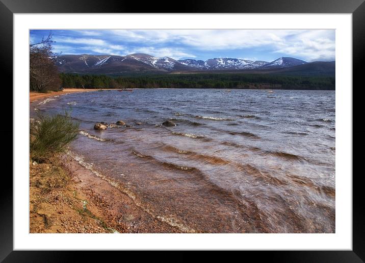 Loch Morlich Early Spring Framed Mounted Print by Jacqi Elmslie