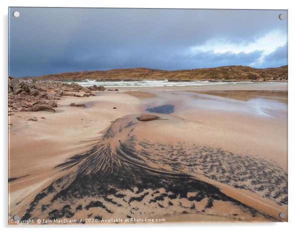 Peat Patterned Beach Acrylic by Iain MacDiarmid