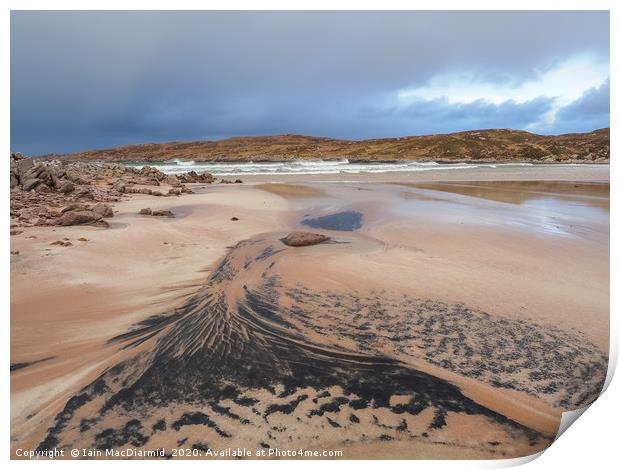 Peat Patterned Beach Print by Iain MacDiarmid