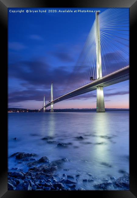 The Crossing at Night  Framed Print by bryan hynd