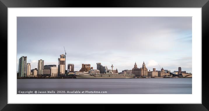 HMS Prince of Wales long exposure Framed Mounted Print by Jason Wells