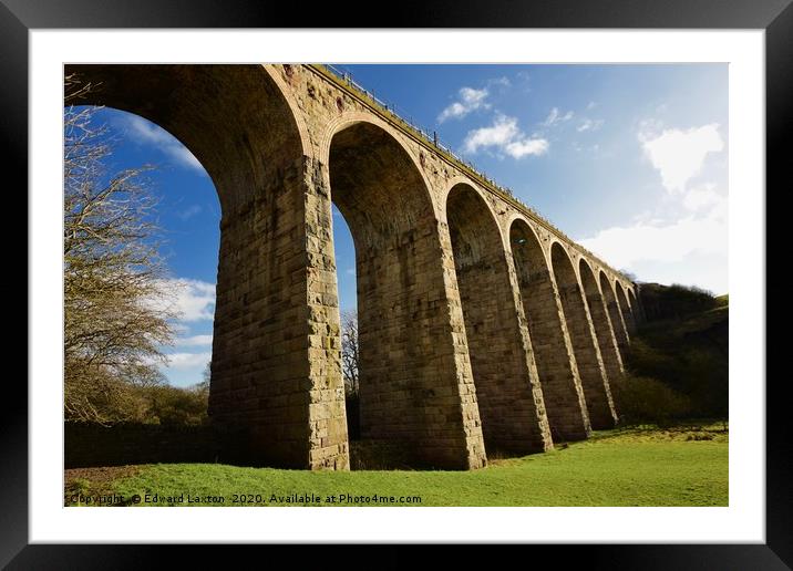 The Mighty Arches of Langley Viaduct Framed Mounted Print by Edward Laxton