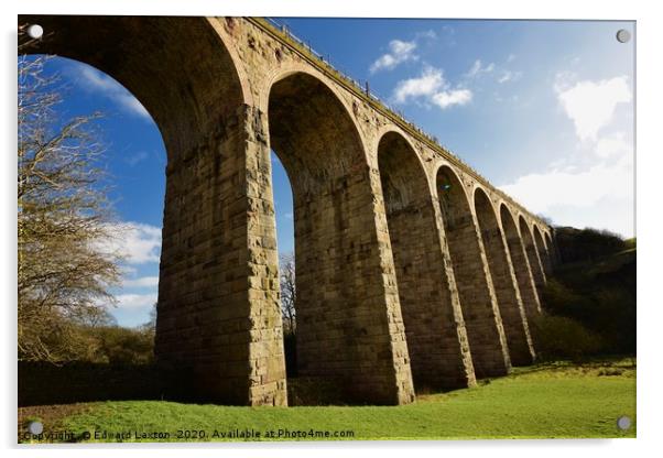 The Mighty Arches of Langley Viaduct Acrylic by Edward Laxton