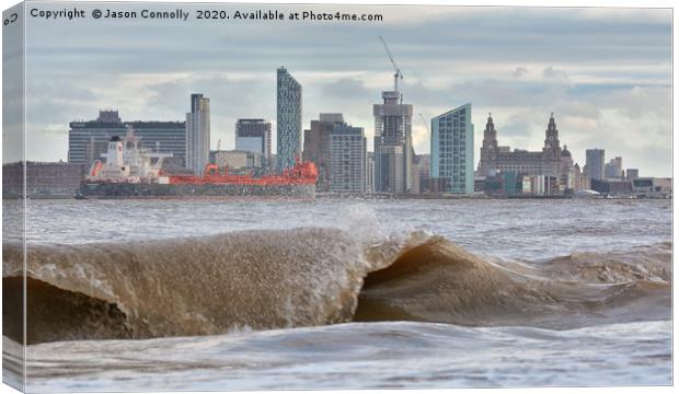 Liverpool Waves. Canvas Print by Jason Connolly