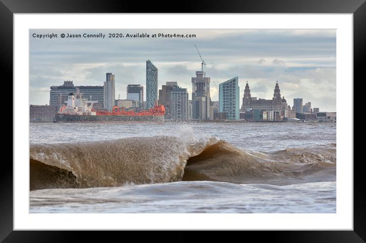 Liverpool Waves. Framed Mounted Print by Jason Connolly
