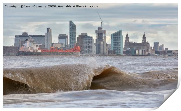 Liverpool Waves. Print by Jason Connolly