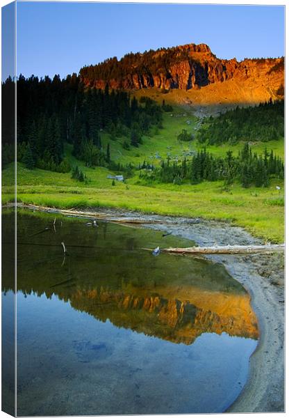 Evening Reflections  Canvas Print by Mike Dawson