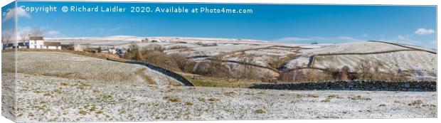 Ettersgill, Teesdale - Winter Panorama Canvas Print by Richard Laidler
