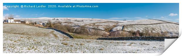 Ettersgill, Teesdale - Winter Panorama Print by Richard Laidler