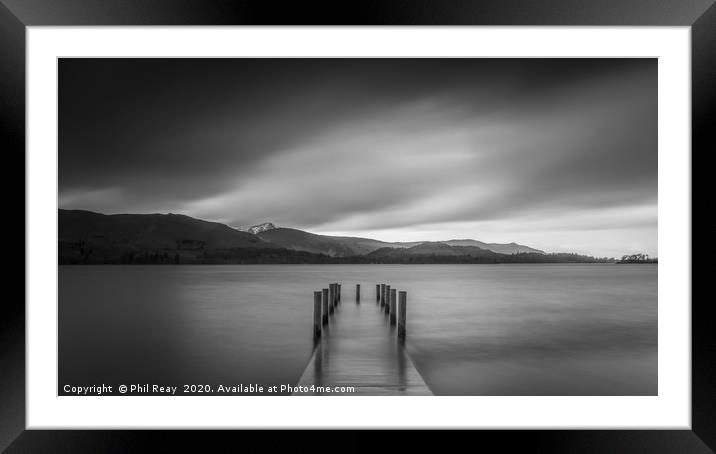 Ashness jetty (also in colour) Framed Mounted Print by Phil Reay