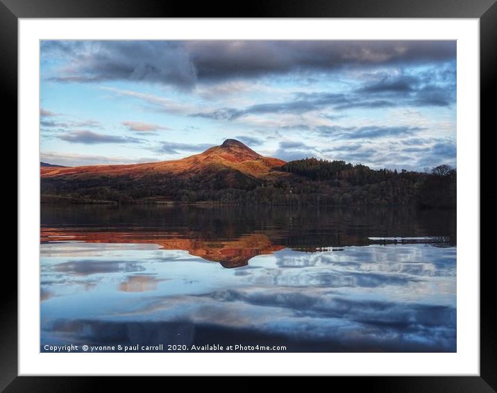 Conic Hill and Loch Lomond  Framed Mounted Print by yvonne & paul carroll