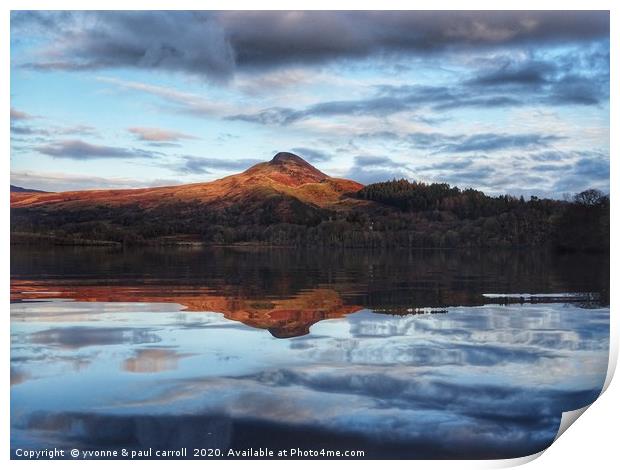 Conic Hill and Loch Lomond  Print by yvonne & paul carroll