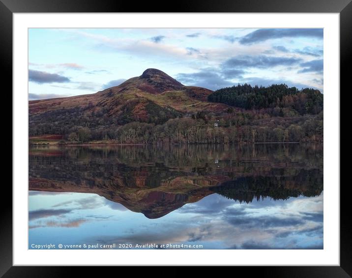 Conic Hill and Loch Lomond  Framed Mounted Print by yvonne & paul carroll