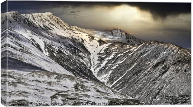 HELVELLYN FROM CASTLE RIGG Canvas Print by Tony Sharp LRPS CPAGB
