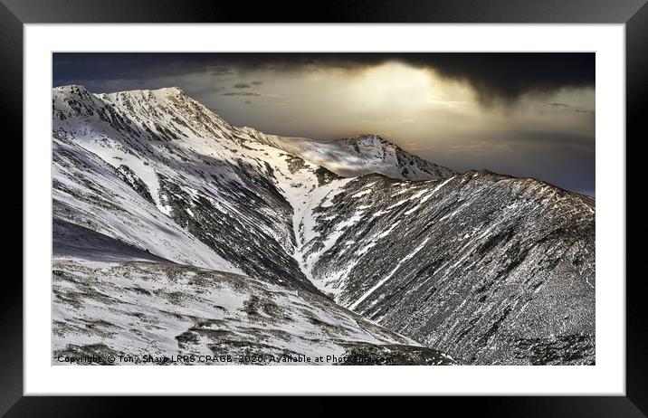 HELVELLYN FROM CASTLE RIGG Framed Mounted Print by Tony Sharp LRPS CPAGB