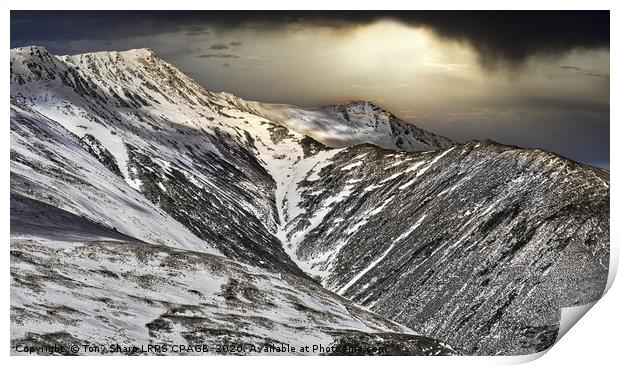 HELVELLYN FROM CASTLE RIGG Print by Tony Sharp LRPS CPAGB