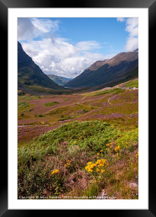 The Valley of Glencoe Scotland Framed Mounted Print by Jenny Rainbow