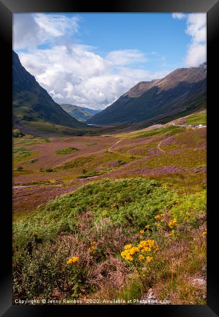 The Valley of Glencoe Scotland Framed Print by Jenny Rainbow