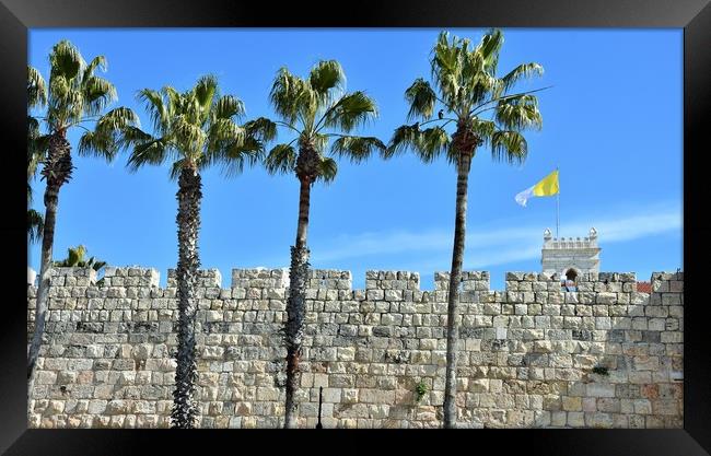 The Old City walls is square and big walled area w Framed Print by M. J. Photography