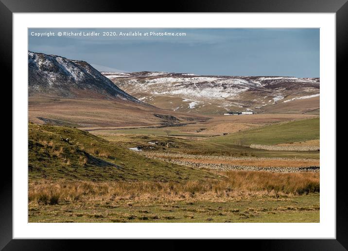Cronkley Scar and Widdybank Fell, Teesdale Framed Mounted Print by Richard Laidler