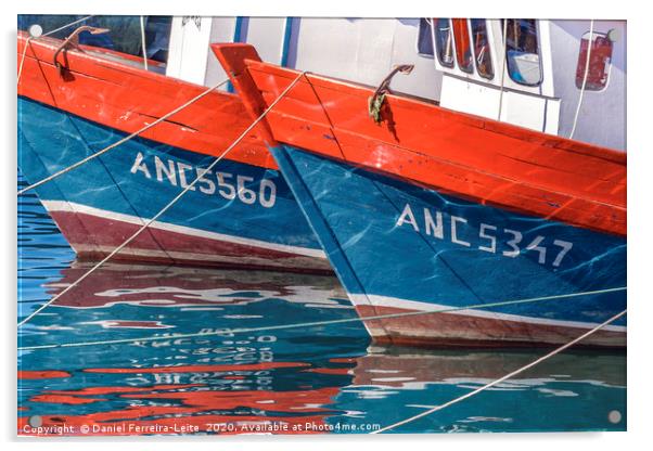 Fishing Boats at Lake, Chiloe, Chile Acrylic by Daniel Ferreira-Leite