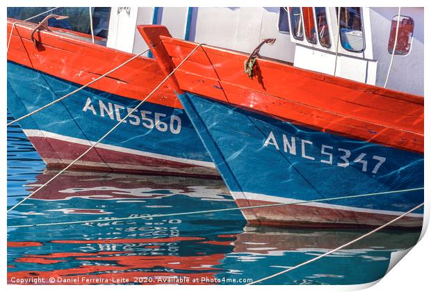 Fishing Boats at Lake, Chiloe, Chile Print by Daniel Ferreira-Leite