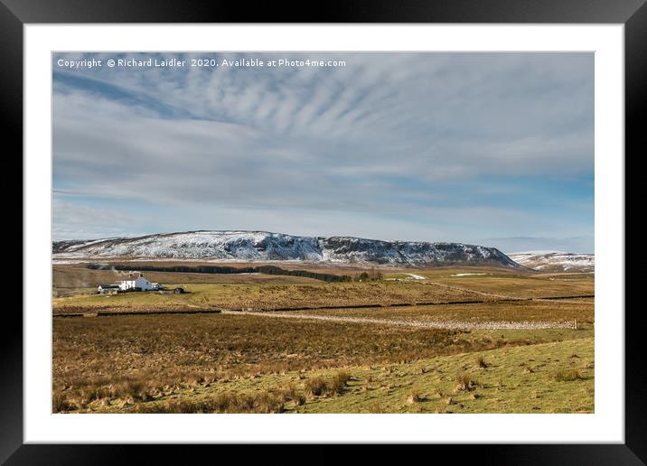 Birk Rigg Farm and Cronkley Scar, Teesdale Framed Mounted Print by Richard Laidler