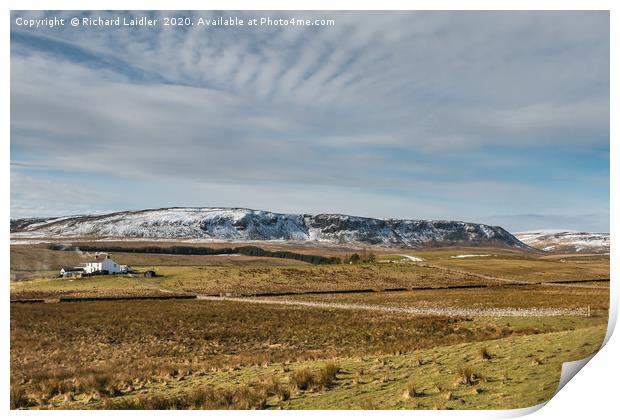 Birk Rigg Farm and Cronkley Scar, Teesdale Print by Richard Laidler