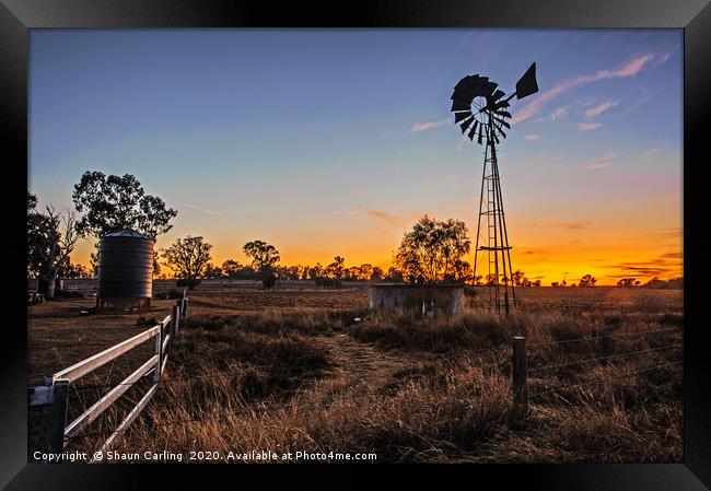 Outback Sunrise Framed Print by Shaun Carling