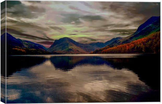 Buttermere Reflections Canvas Print by Scott Paul