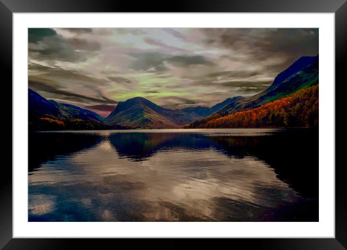 Buttermere Reflections Framed Mounted Print by Scott Paul