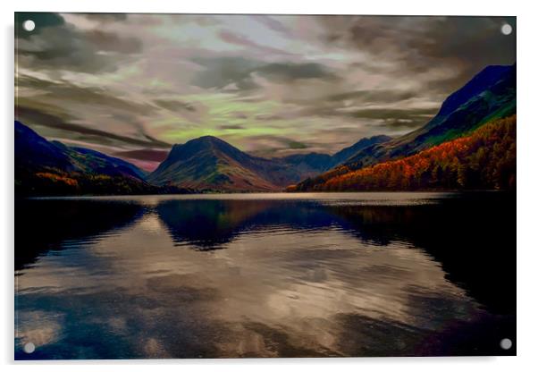 Buttermere Reflections Acrylic by Scott Paul