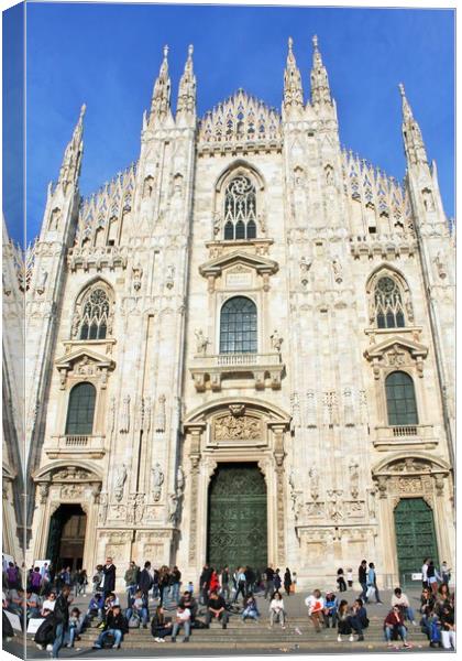 Milan Cathedral is the cathedral church of Milan,  Canvas Print by M. J. Photography