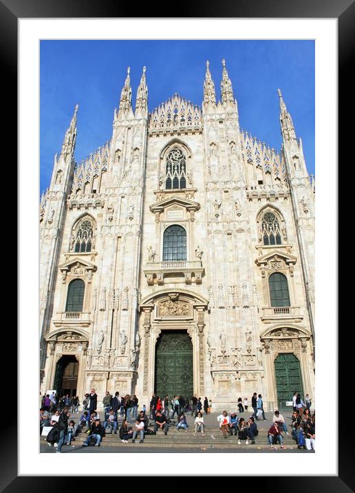 Milan Cathedral is the cathedral church of Milan,  Framed Mounted Print by M. J. Photography