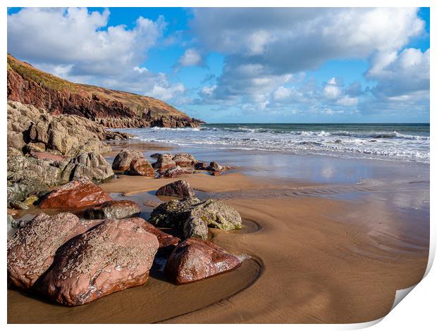 Freshwater East, Pembrokeshire, Wales. Print by Colin Allen
