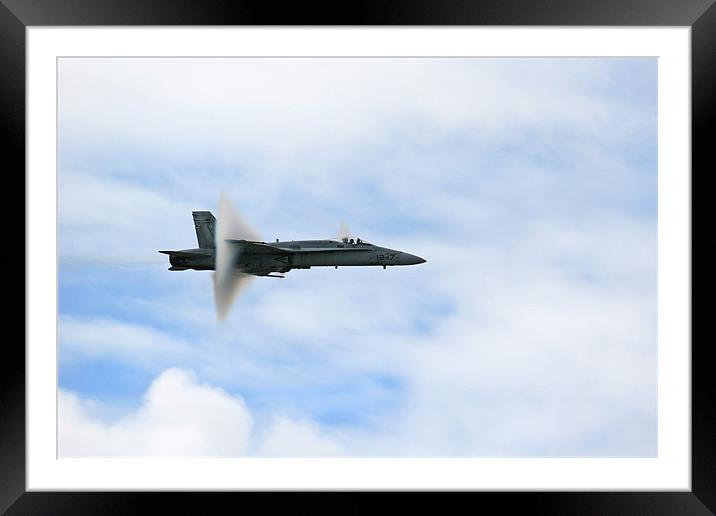 F18 Hornet shockwave Framed Mounted Print by Oxon Images