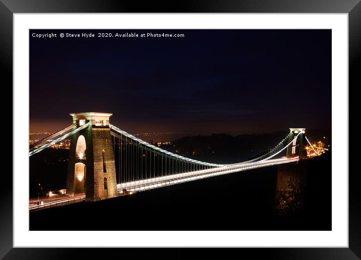 Clifton Suspension Bridge, Bristol Framed Mounted Print by Steve Hyde
