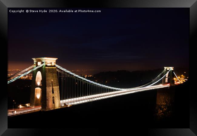 Clifton Suspension Bridge, Bristol Framed Print by Steve Hyde