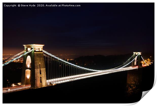 Clifton Suspension Bridge, Bristol Print by Steve Hyde
