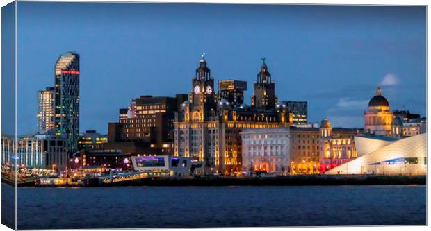 Liverpool's Evolving Waterfront at Dusk Canvas Print by Kevin Elias