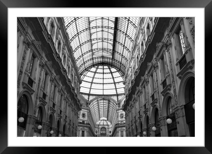 The Galleria Vittorio Emanuele II is Italy's oldes Framed Mounted Print by M. J. Photography