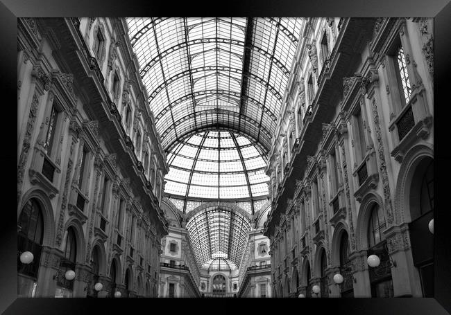 The Galleria Vittorio Emanuele II is Italy's oldes Framed Print by M. J. Photography