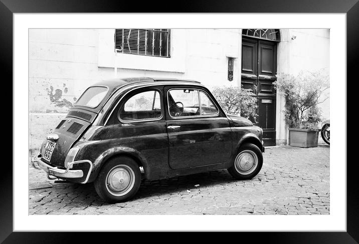 1972 FIAT 500 LUSSO Framed Mounted Print by M. J. Photography