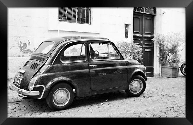 1972 FIAT 500 LUSSO Framed Print by M. J. Photography