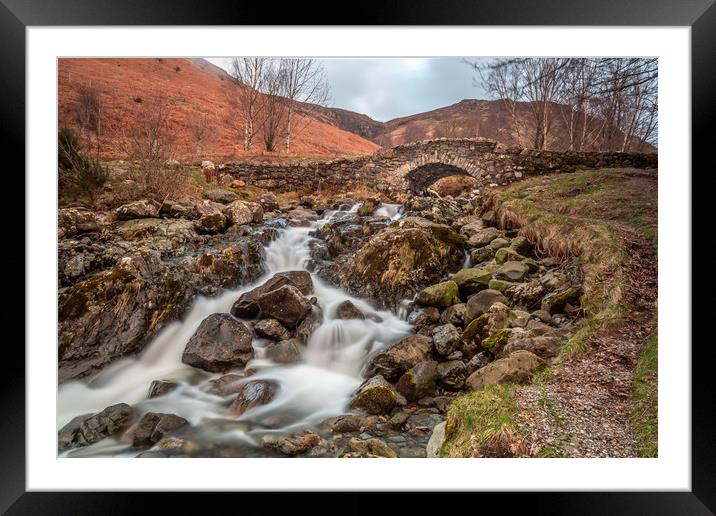 Ashness Bridge, Cumbria Framed Mounted Print by Marcia Reay