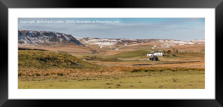Cronkley Scar and Widdybank Fell Panorama Framed Mounted Print by Richard Laidler
